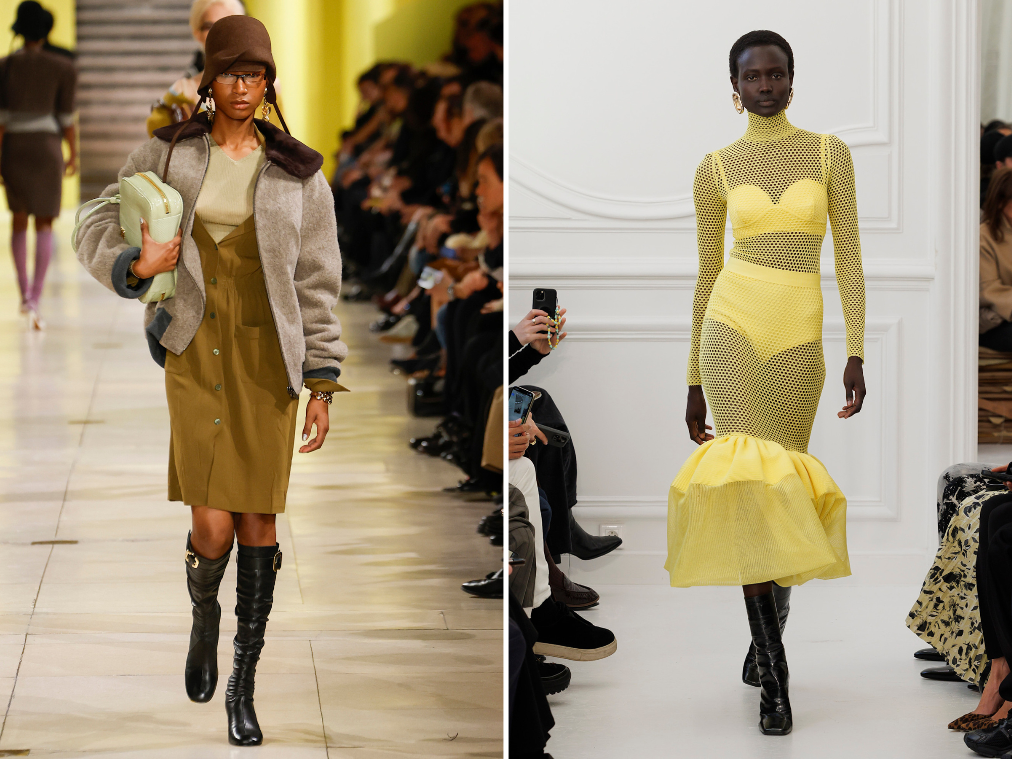 Zwarte strakke laarzen