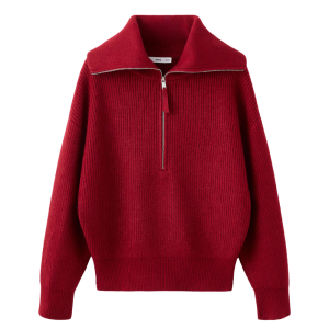 mango trui met halve rits