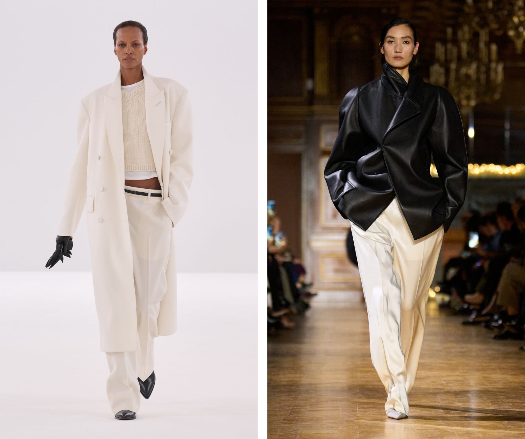 Cloud Dancer bij Tom Ford en Victoria Beckham.
