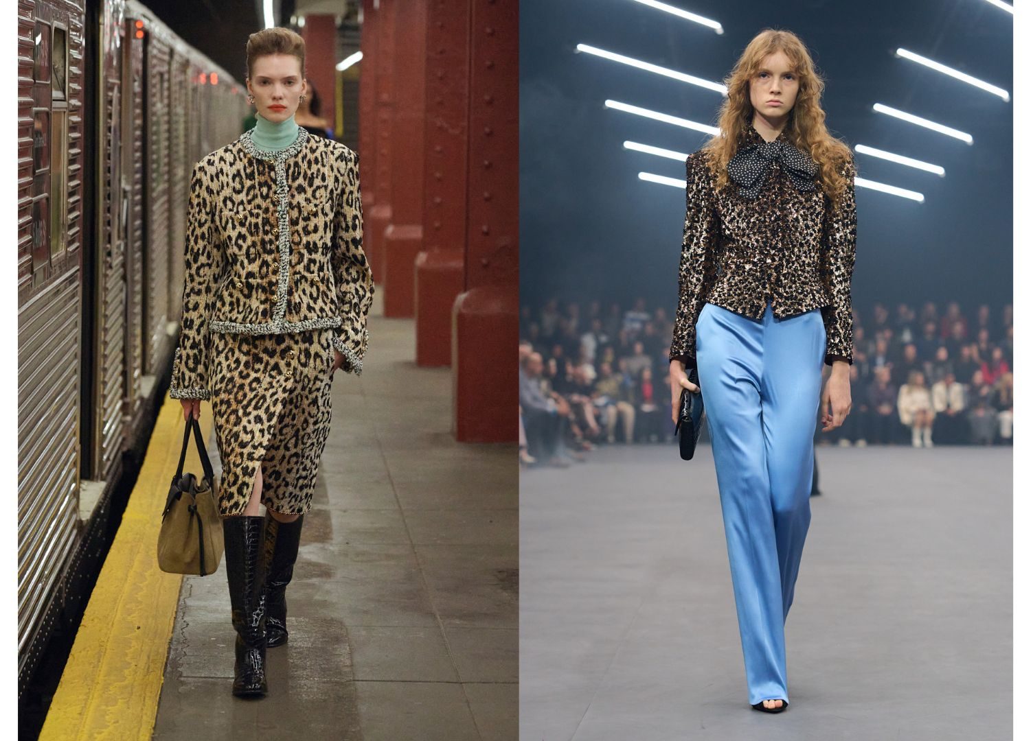 Dierenprints van Chanel Valentino luipaard op de catwalk