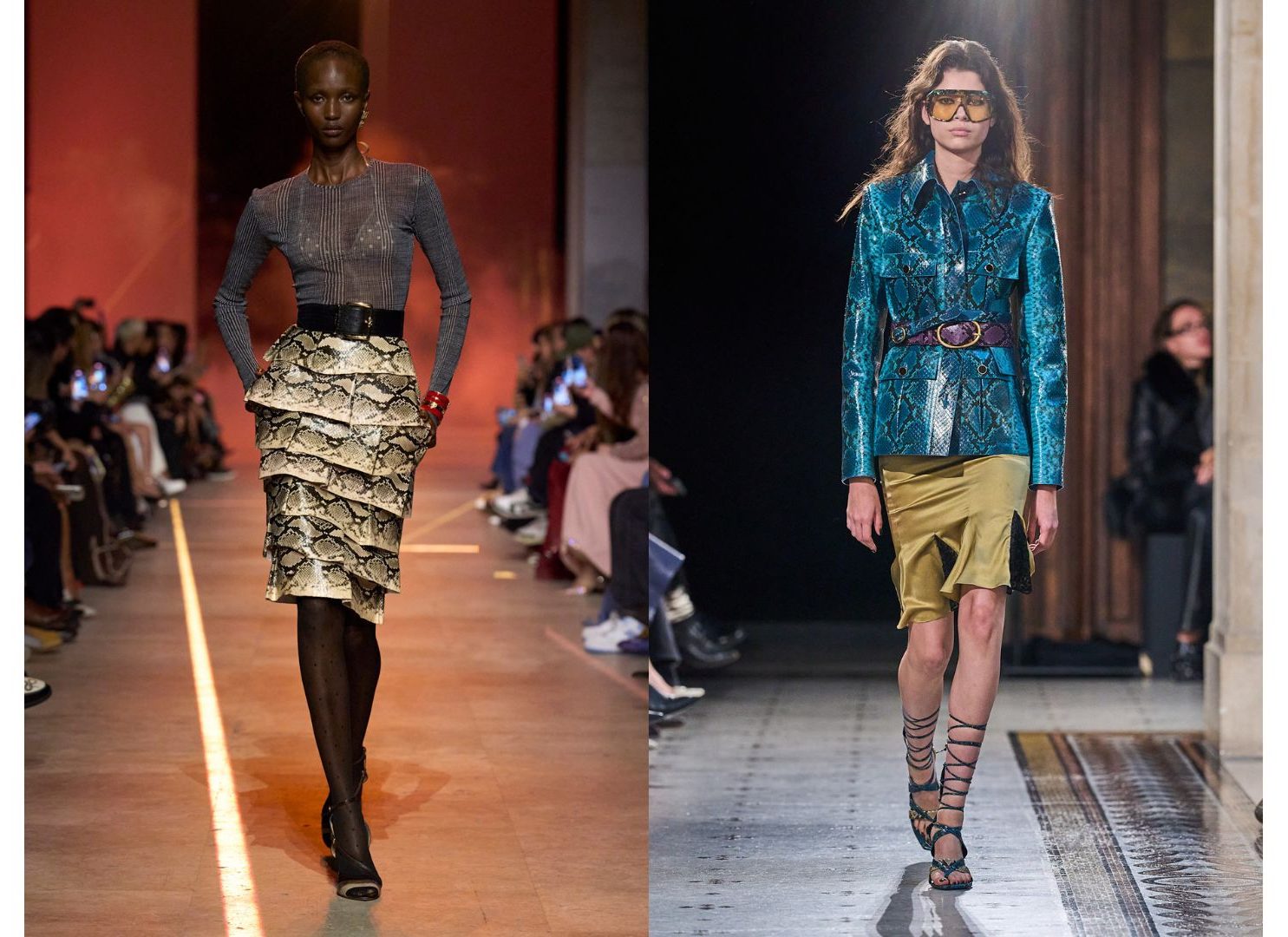 Elie Saab Nina Ricci dierenprint 2026 slangenprint