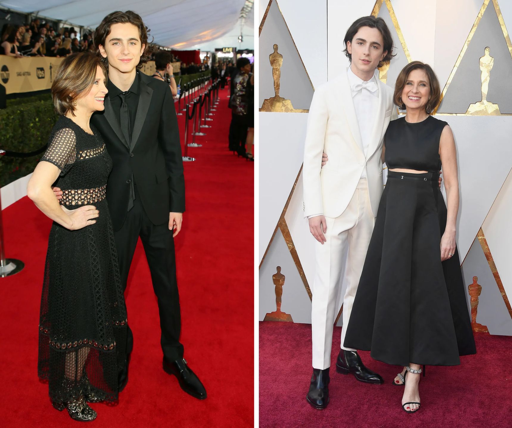Timothée Chalamet met zijn moeder Nicole Flender