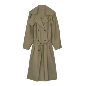 Trench coat met hoge kraag van The Frankie Shop.