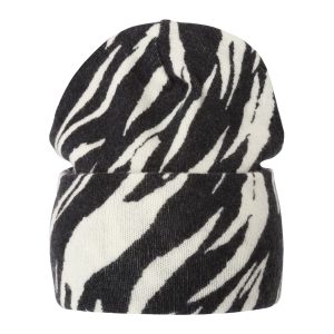 Beanie met zebraprint
