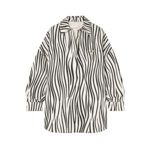 Blouse van Valentino met zebraprint