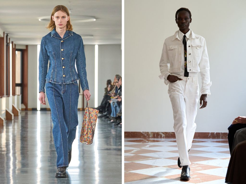 Bally herfst/winter 2025 Emilia Wickstead lente/zomer 2026 denim on denim office looks back to work