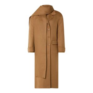 Camel coat van Sandro