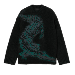 Harige trui met krokodil