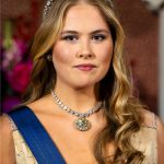 Prinses Amalia tijdens staatsbanket Finland