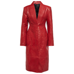 Rode leren jas van Acne Studios