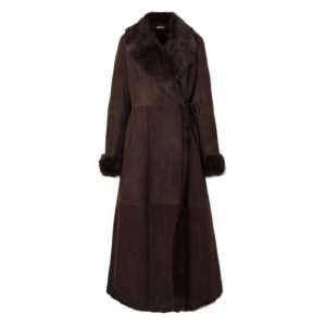 Chocoladebruine jas van Nour Hammour