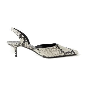 Pumps met slangenprint van Staud