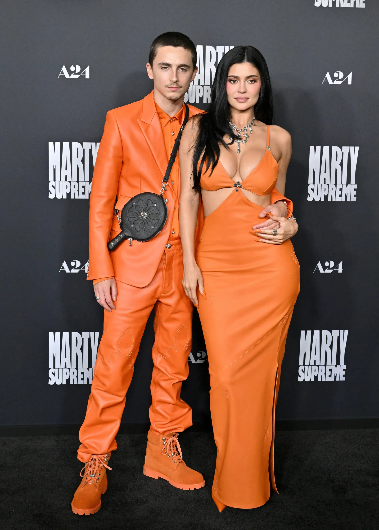 Timothée Chalamet en Kylie Jenner bij de première van 'Marty Supreme'.