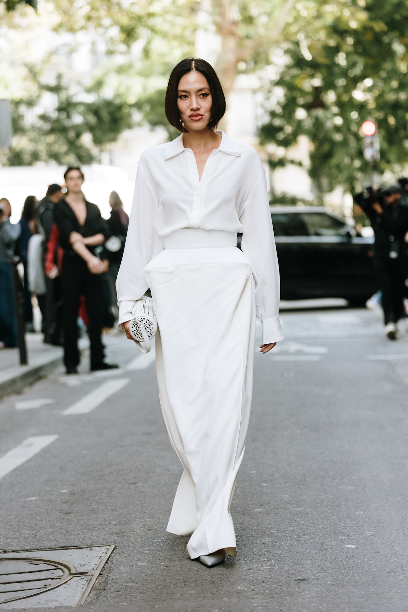 Winterse witte outfit