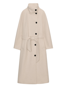 oversized jas met hoge kraag