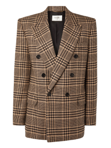 blazer met ruit saint laurent