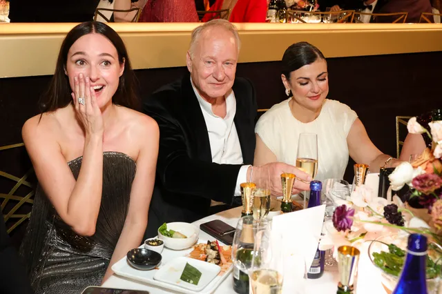 Renate Reinsve, Stellan Skarsgård en Megan Everett-Skarsgård