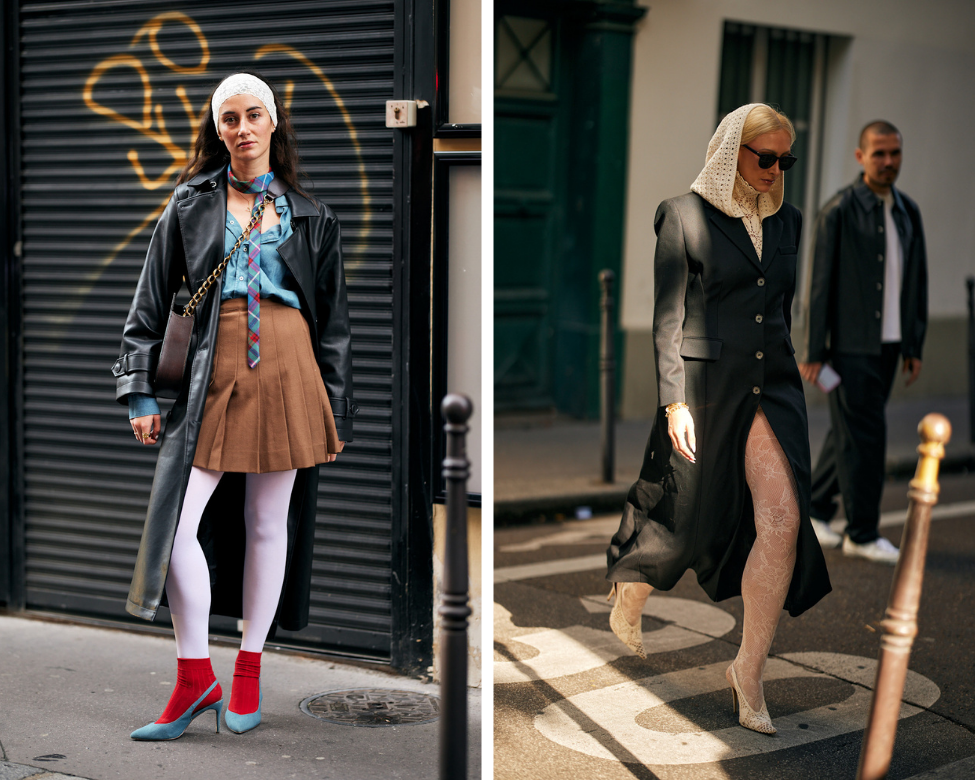 schoenen met witte panty