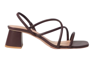 bruin bordeauxrood sandalen dames