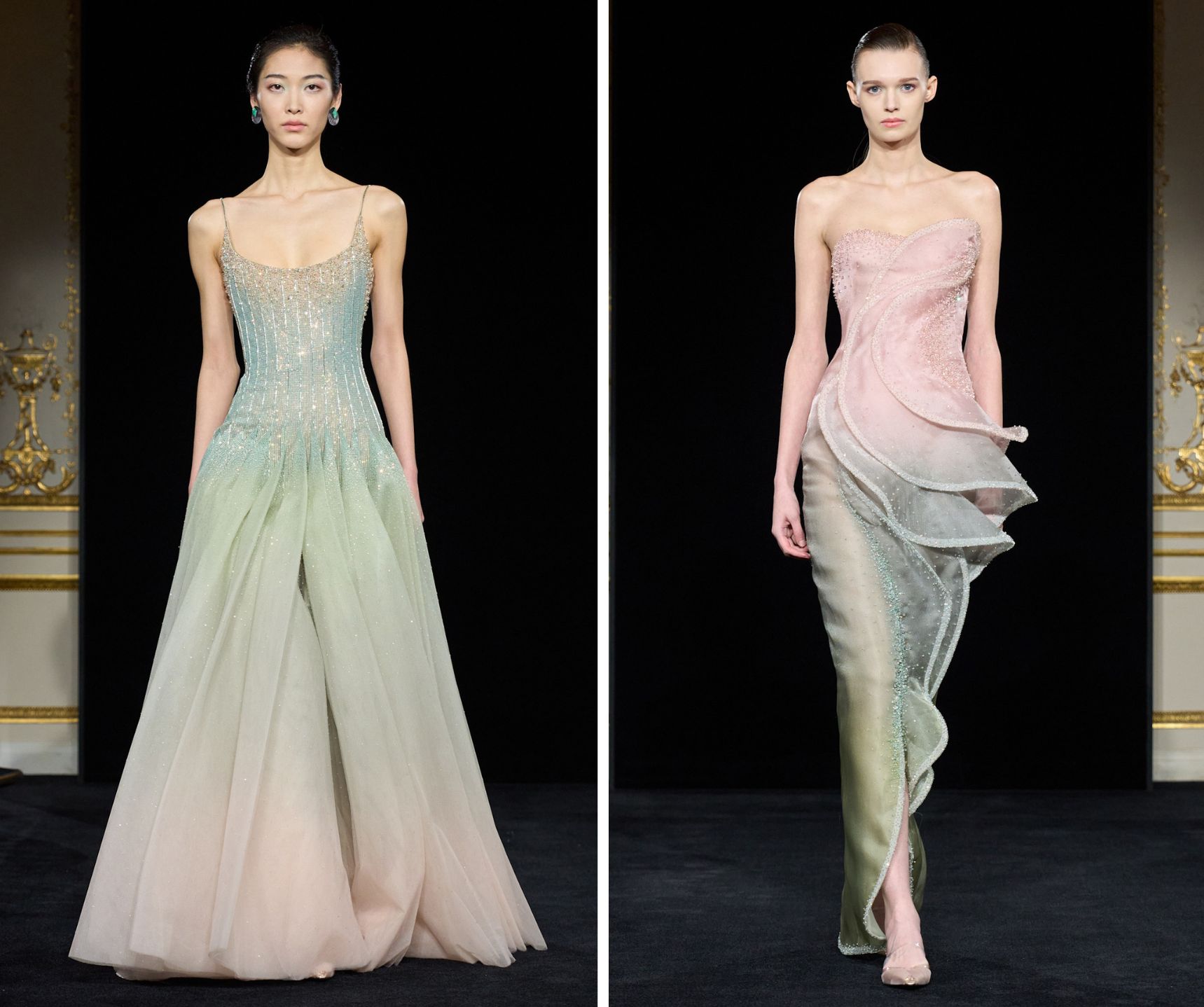 De avondjurken in Armani Privé lente/zomer 2026.