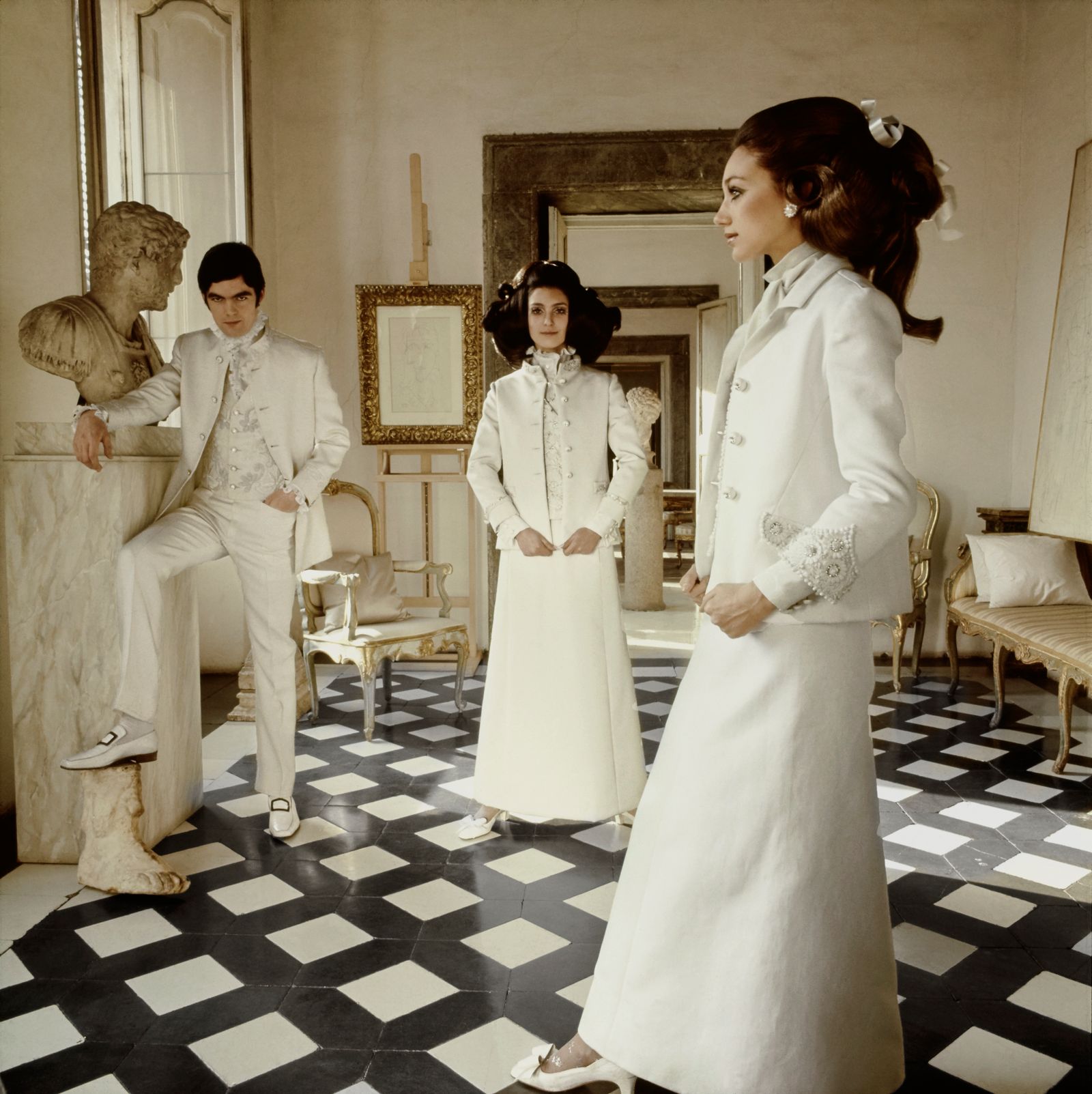 Valentino shoot, fotograaf Henry Clarke, maart 1968, Vogue