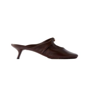 LOEWE Pebble embellished cutout leather mules