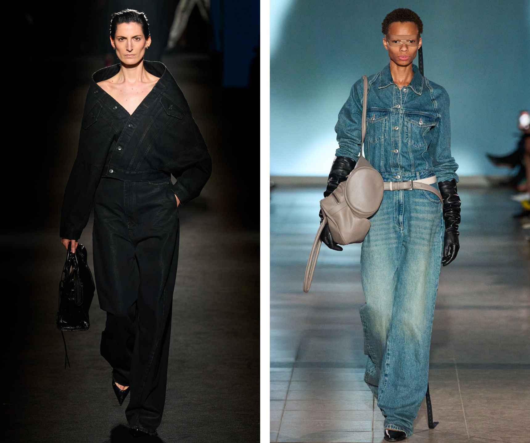 Denim on denim op de runway.