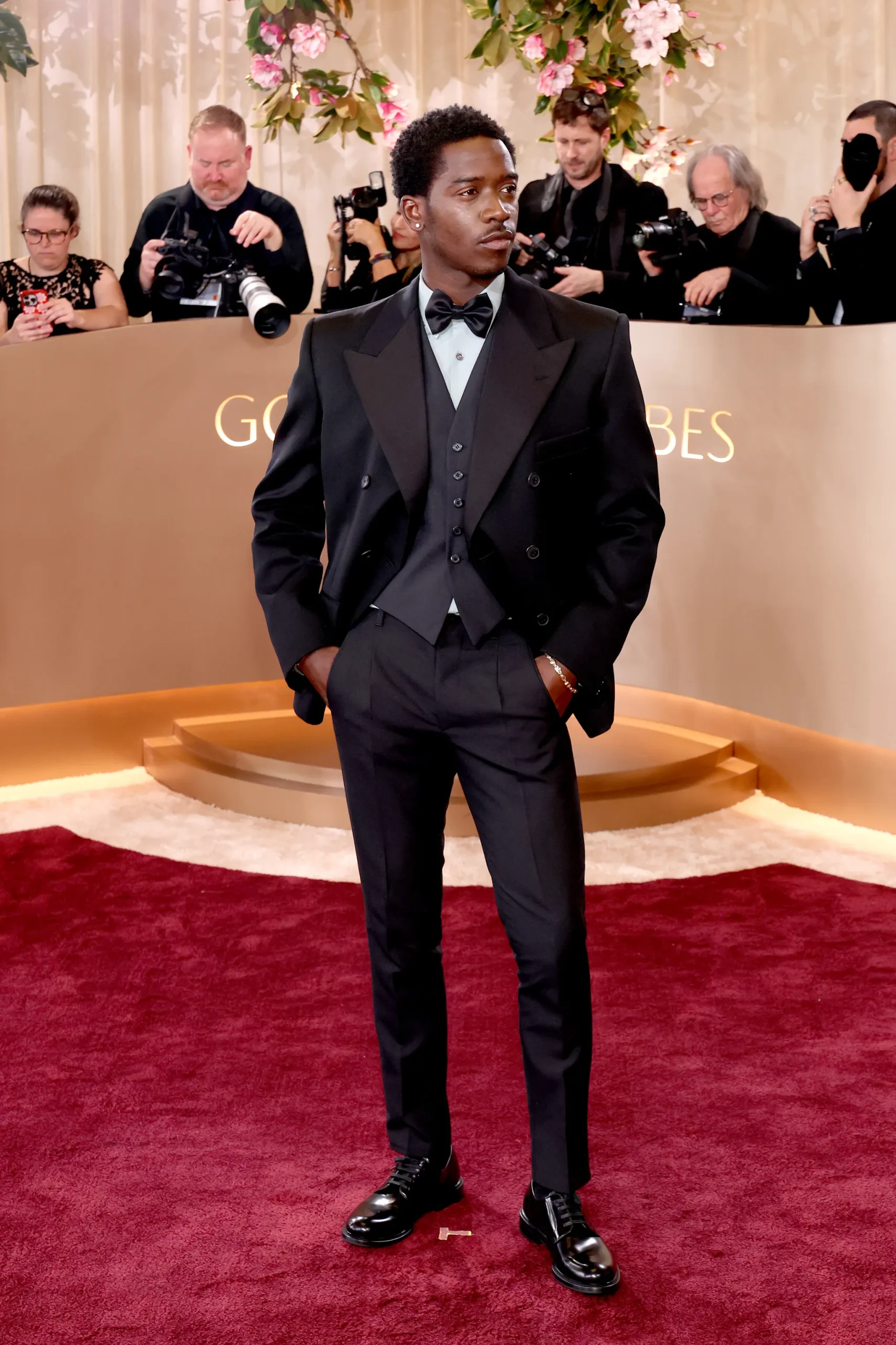 Damson Idris in Prada bij de Golden Globes 2026