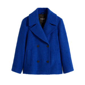 Designual kobaltblauwe jas