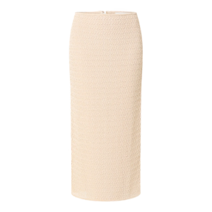 Prettie grofgebreide semi-transparante maxi rok met split