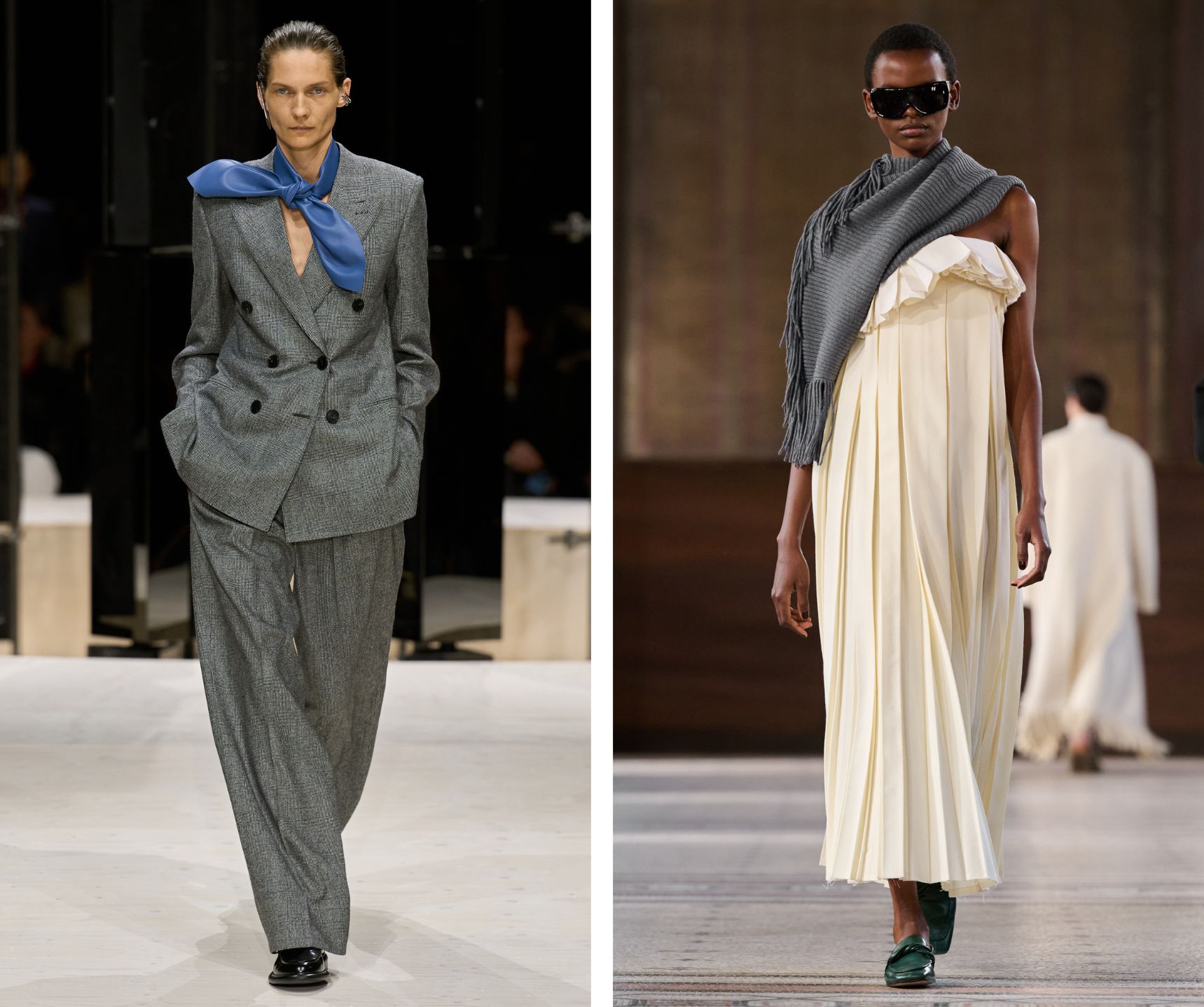 Sjaals als trend op de runway van het najaar.