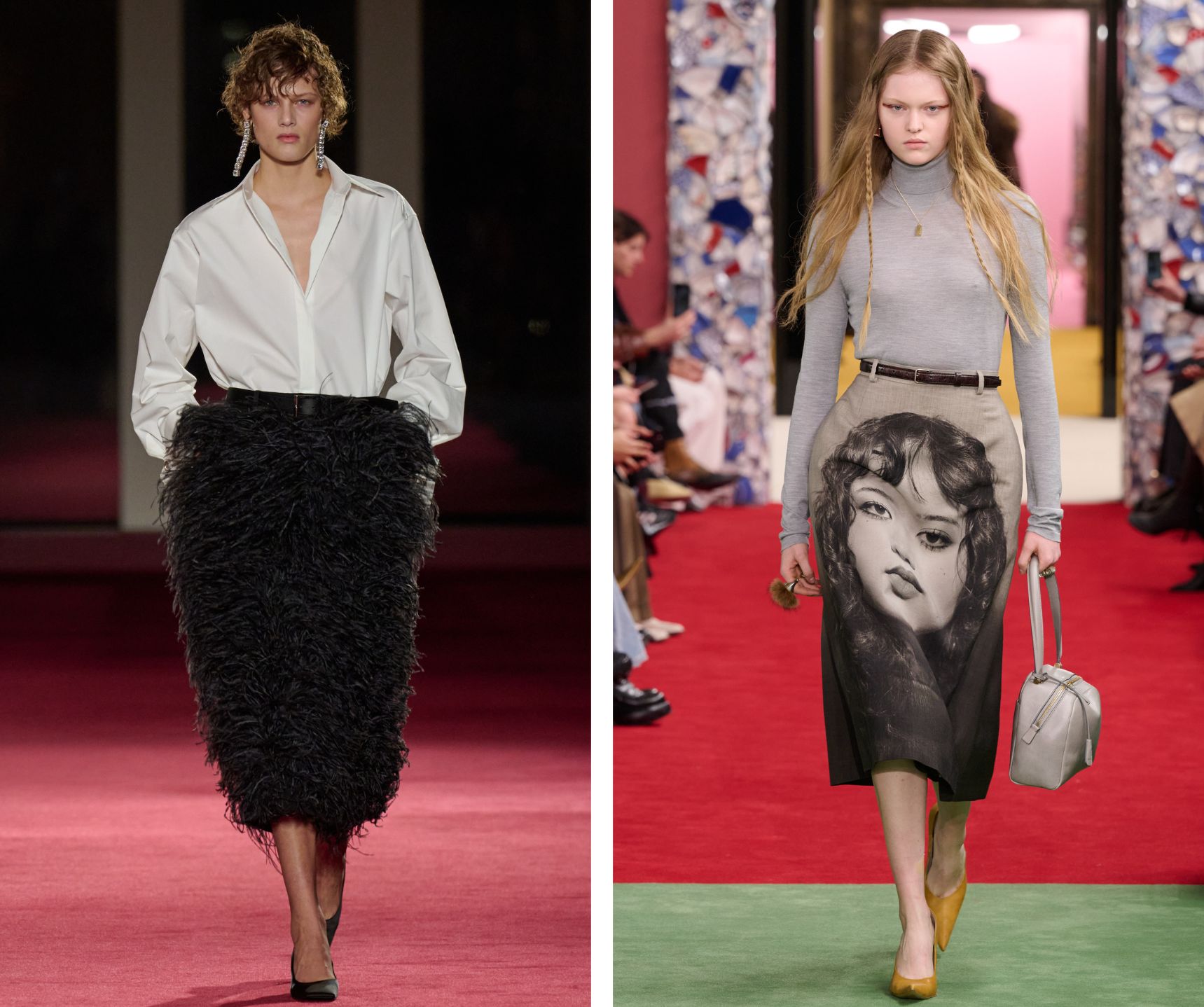 Statement skirts op de herfst/winter 2026-runway.