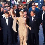 Stone en Valentino op het filmfestival van Cannes in 1995