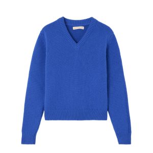 Blauwe Poppy-knit trui van & Daughter