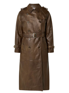 Gerard Darel leren trenchcoat