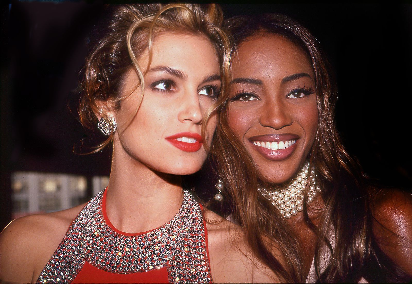 Cindy Crawford en Naomi Campbell, 1992