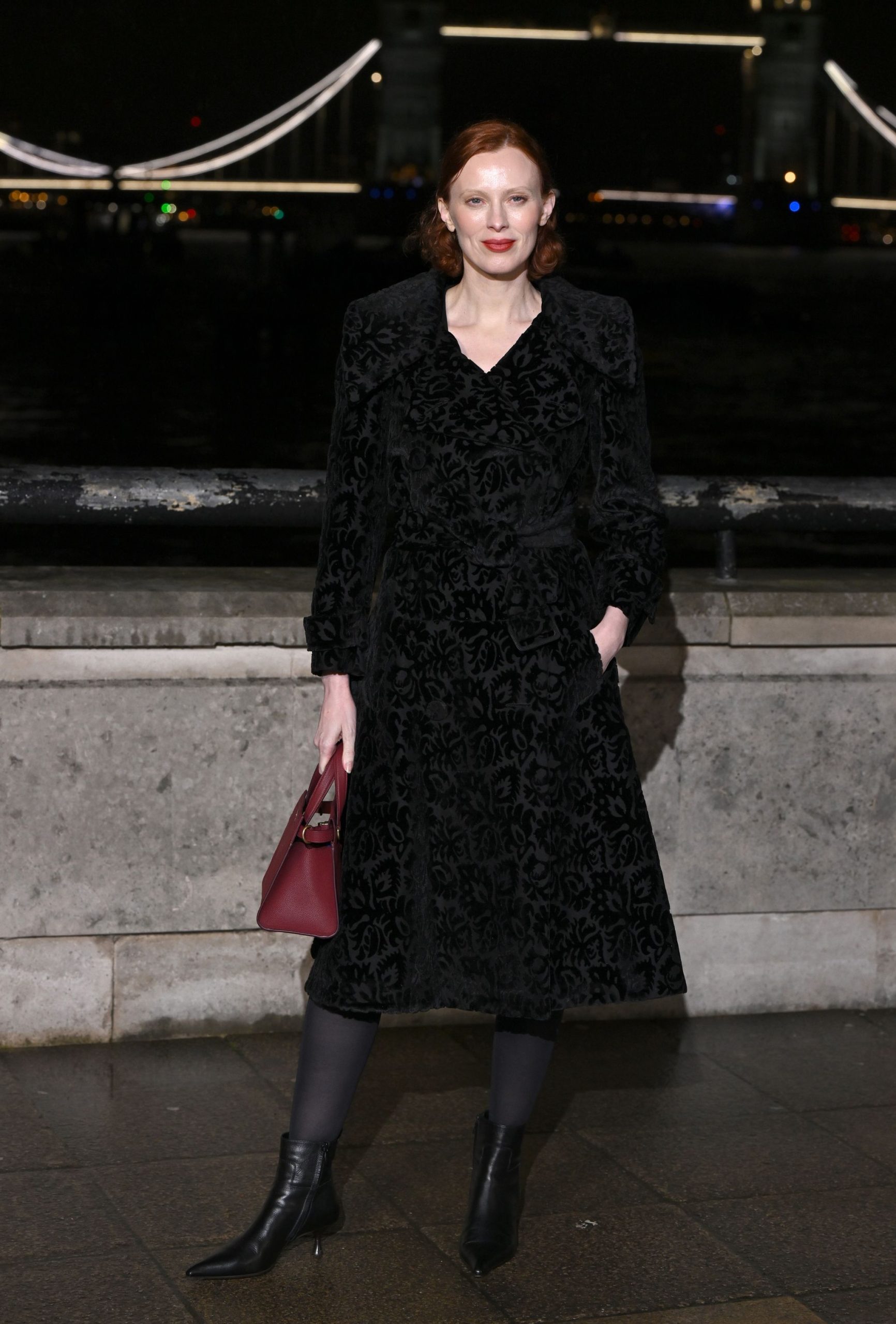 Karen Elson bij Burberry