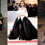 Collage van Audrey Hepburn-achtige looks van Lily Collins