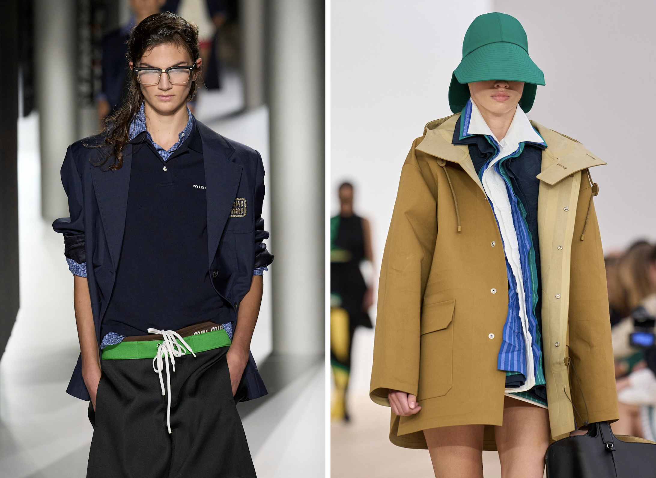 Het dubbele kraag-effect bij Miu Miu en Loewe