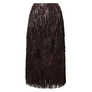 ulla johnson fringed leather skirt