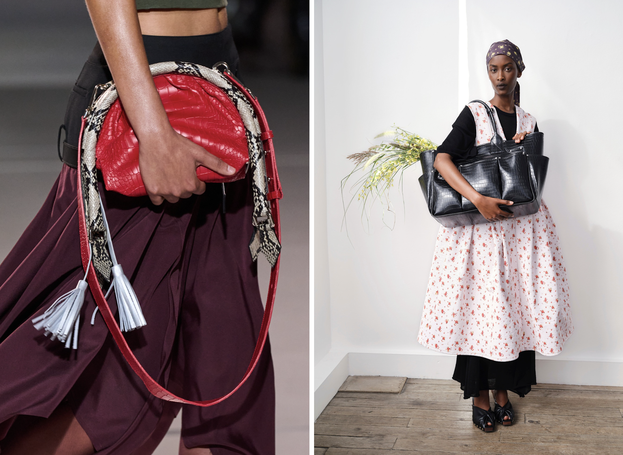 Kroko-effect bij de lente/zomer 2026-collecties van Zomer en Ganni