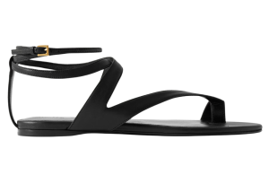 zwarte leren sandalen