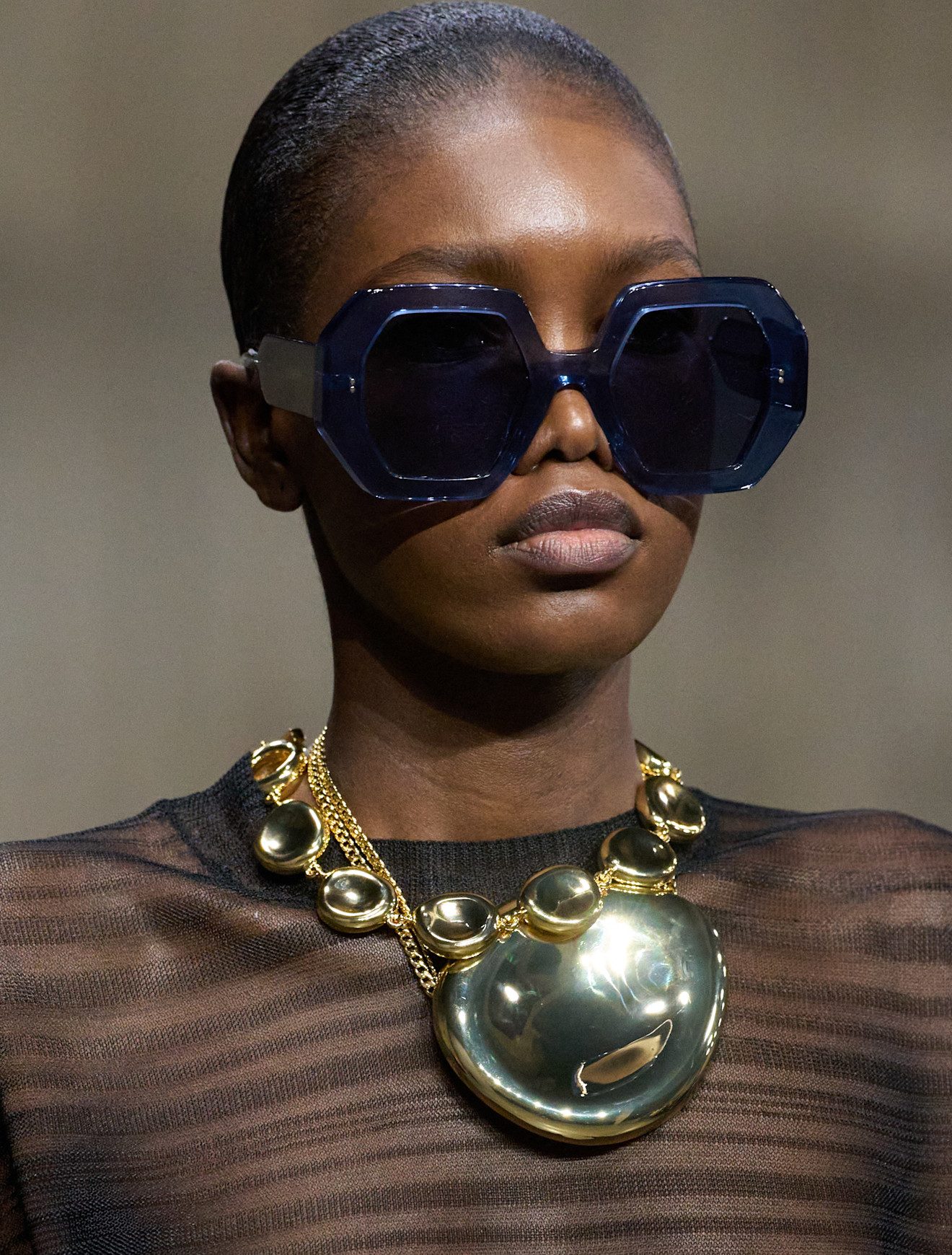 Chunky Choker Ketting voor Vrouwen, Gouden Druppelketting Lente Open