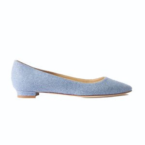 Blauwe ballerina's van Manolo Blahnik