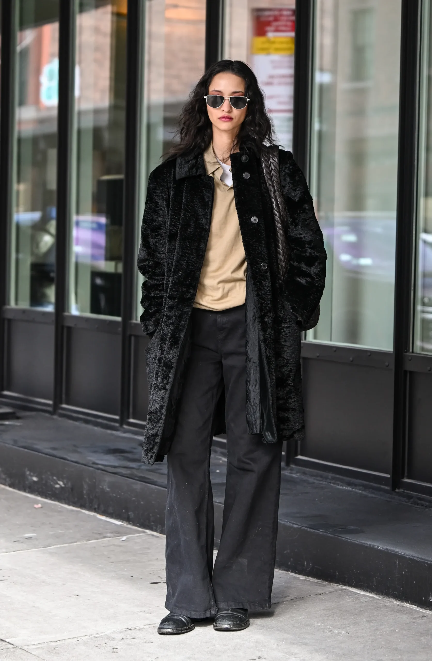 America Gonzalez tijdens de herfst/winter modeweek 2026-2027 in New York