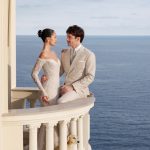 Instagrambeeld van Alexandra en Charles Leclerc op hun bruiloft