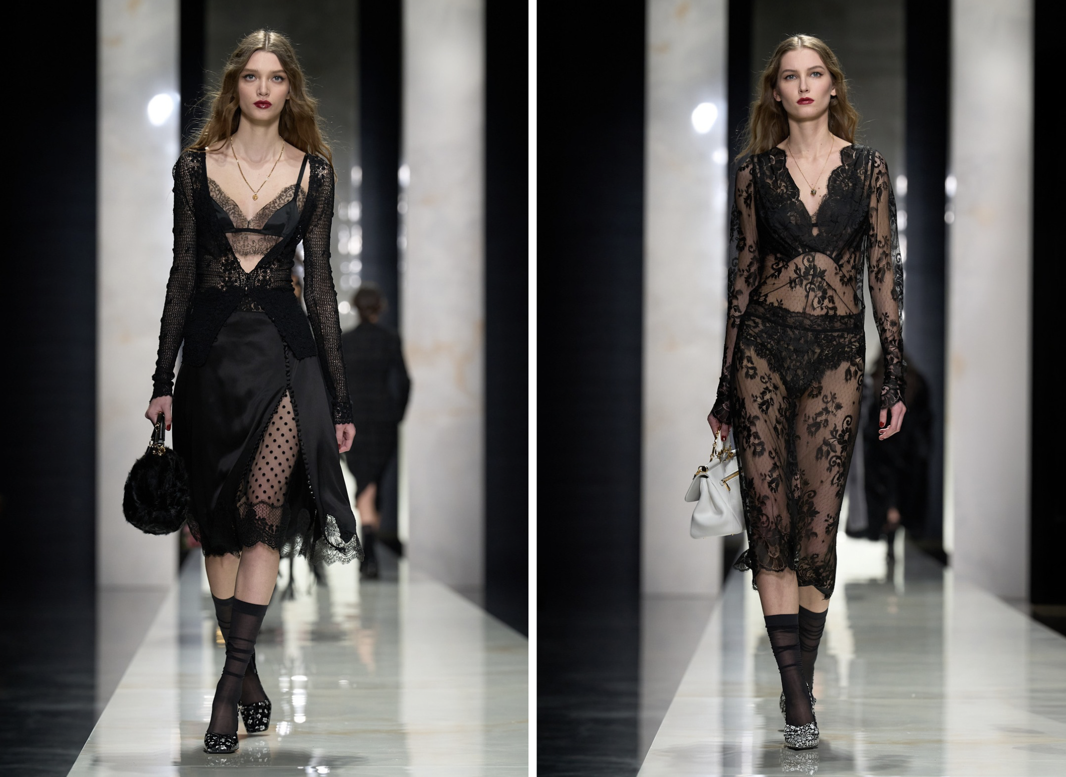 Dolce&Gabbana herfst/winter 2026 als voorbeeld van boudoir dressing