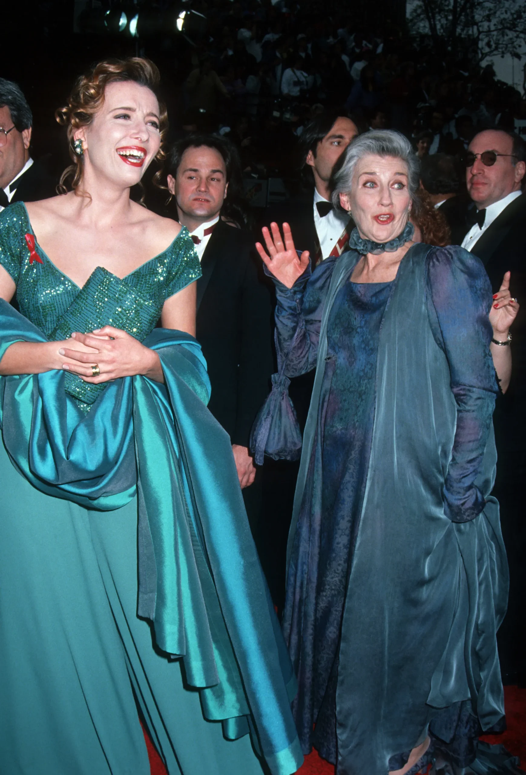 Emma Thompson bij haar Oscardebuut in 1993, met haar moeder