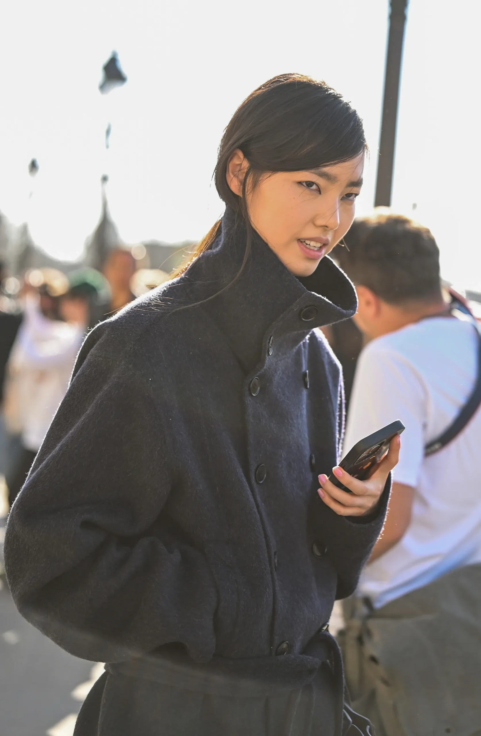 Jiahui Zhang tijdens de herfst/wintermodeweek 2026-2027 in Parijs