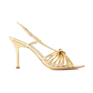 Gouden sandalen van Loeffler Randall